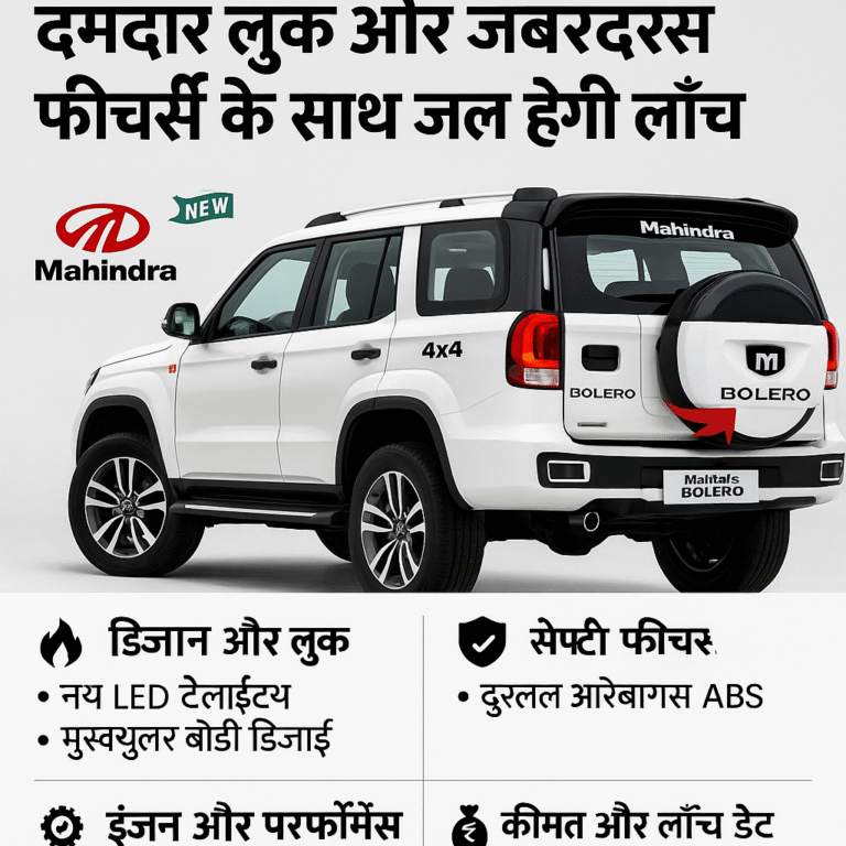 नई महिंद्रा बोलेरो 7-सीटर SUV: दमदार लुक और जबरदस्त फीचर्स के साथ जल्द होगी लॉन्च