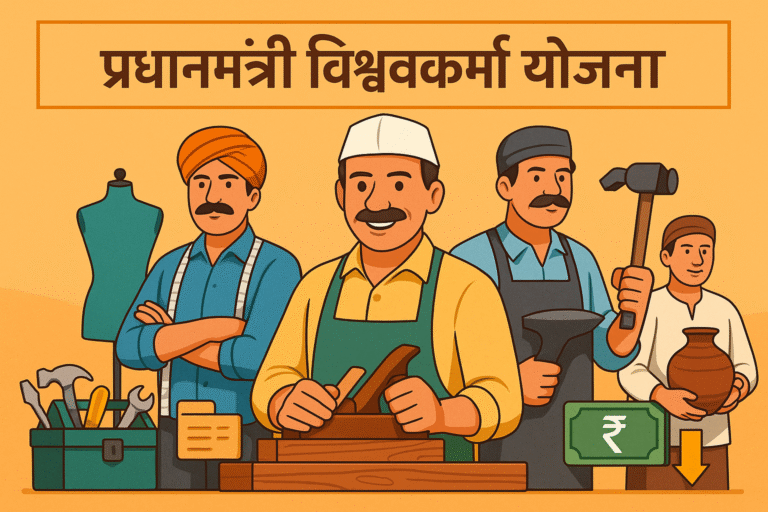 पीएम विश्वकर्मा योजना के लाभार्थी कारीगर – टूल किट और लोन के साथ